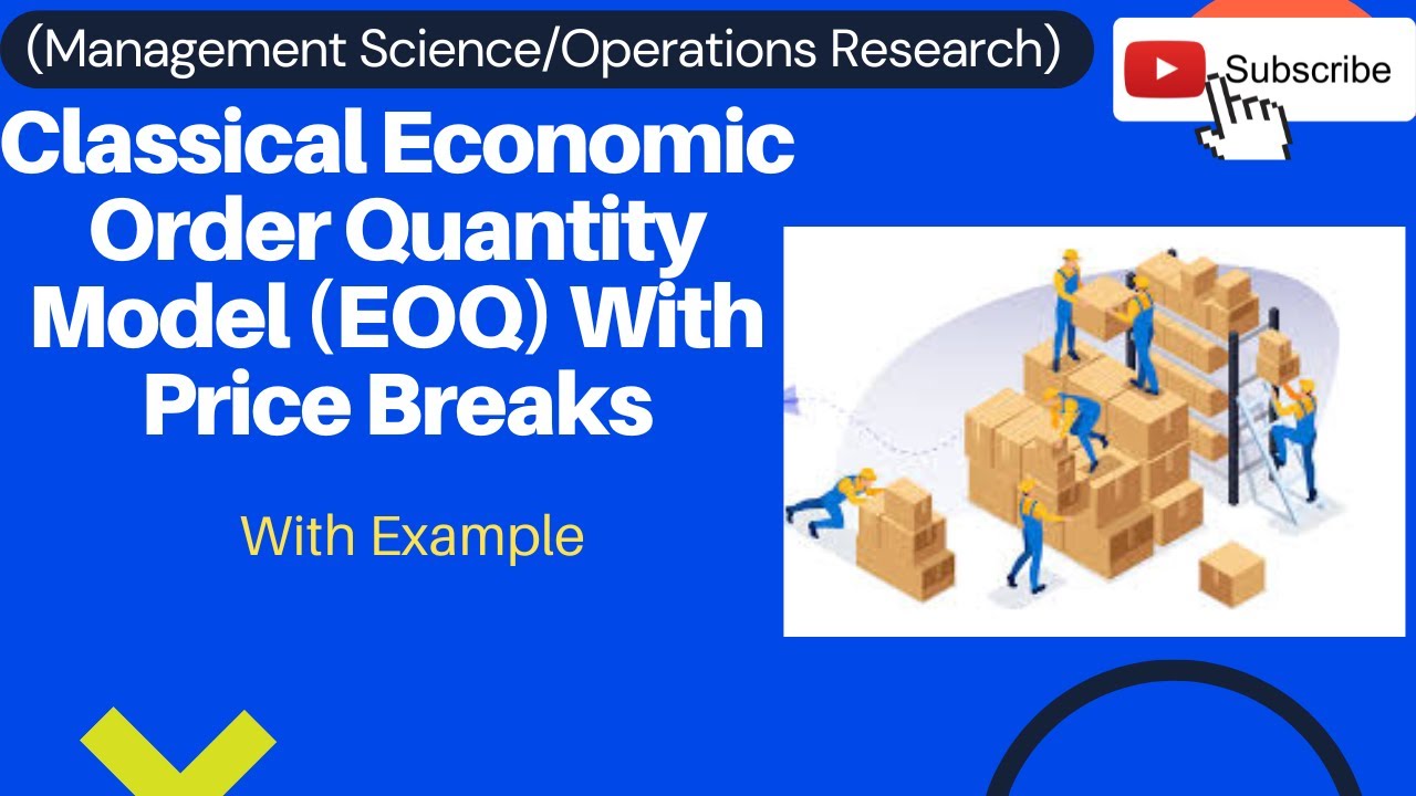 Economic Order Quantity (EOQ) Model with Price Breaks - YouTube