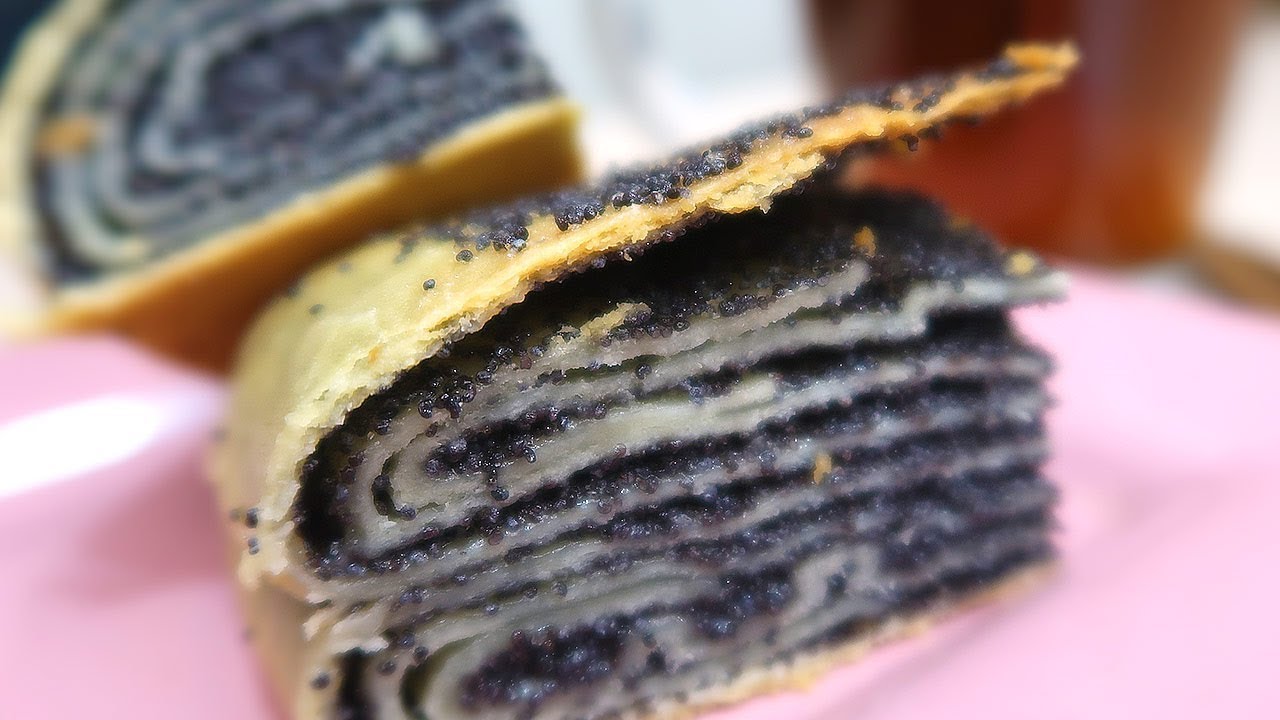 Слоеный маковый пирог