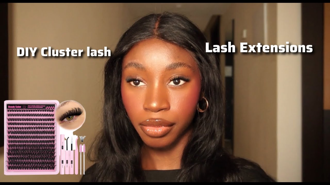 How I do my own lash extensions at home - YouTube