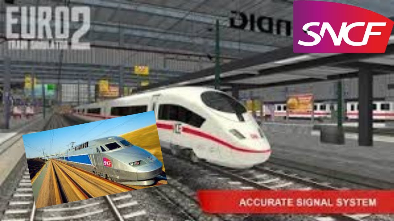 Euro Train Simulator Gameplay iOS [Free Roam mode] TGV Duplex - Paris ...