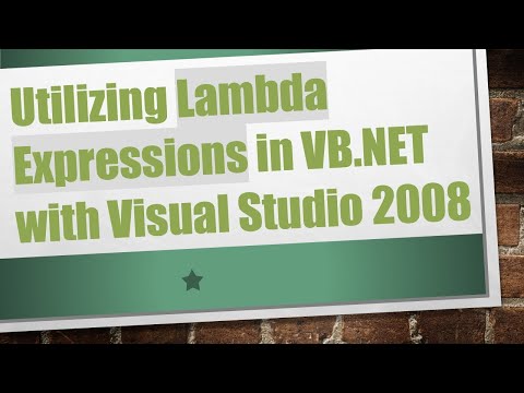 Utilizing Lambda Expressions in VB.NET with Visual Studio 2008