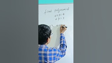 How to find quadratic polynomial if sum of roots & product of roots is given#polynomials #10thmaths