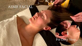 Slow, Sleepy Session for Deep Rest ~ A Relaxing ASMR Facial with Brow & Ear Attention to Ease Stress