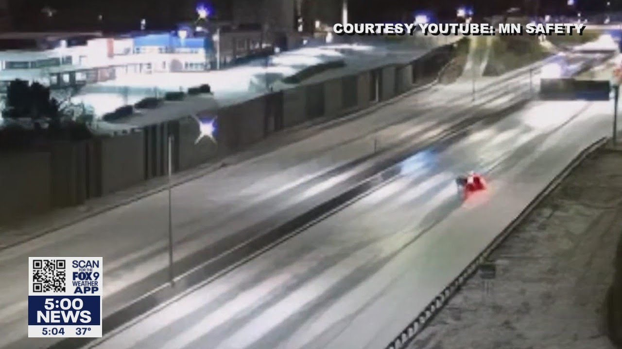 Traffic cam video captures crashes as snow creates hazardous roads in ...