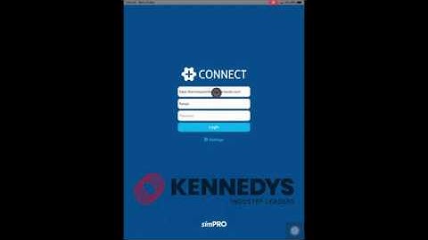 How to log into Simpro Connect.
