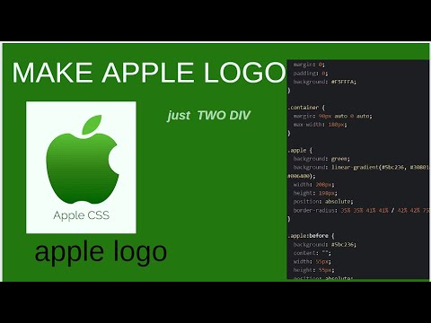 How To Make Apple Logo Using HTML and CSS - Pure CSS Logo Only Two Div ...