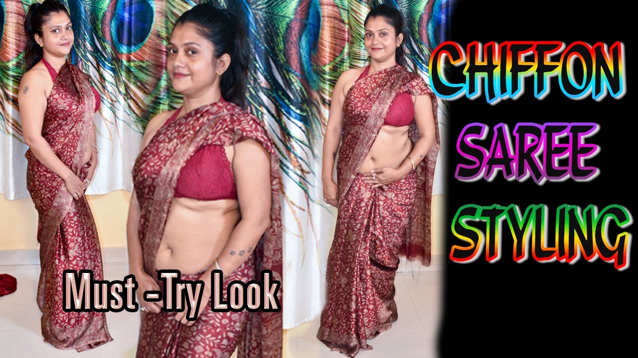 Transform Your Look With This Stunning Chiffon Saree Draping Style 