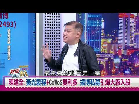 【財經宜&民視財經週日趴】陳建全：黃光製程＋CoWoS 雙利多！揚博私募引爆大廠入股