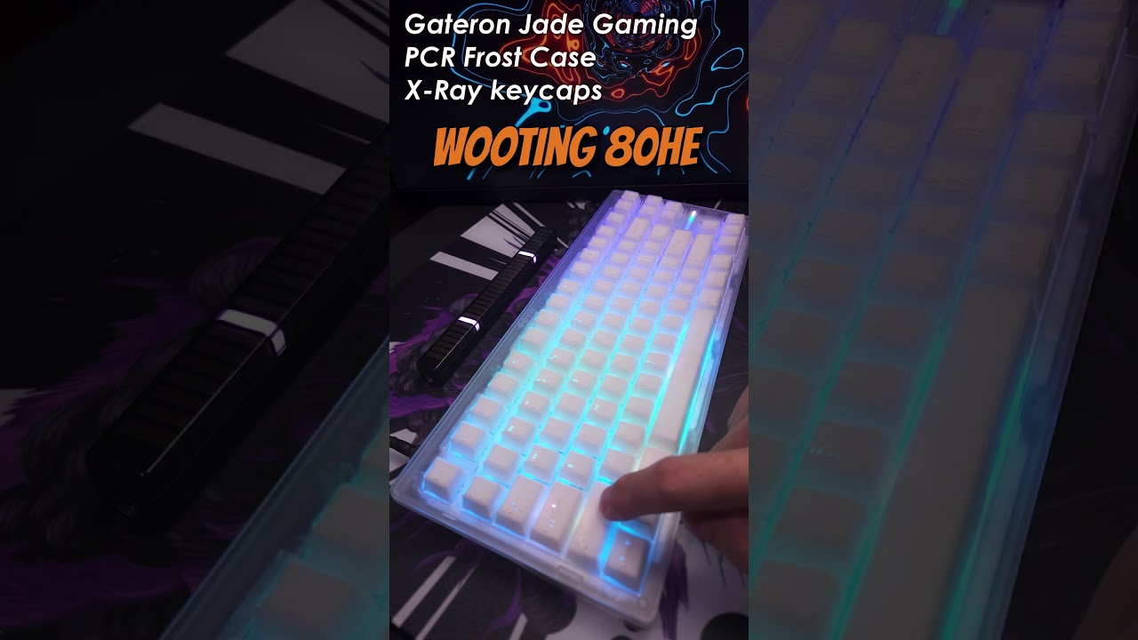 Wooting 80HE Frost/ Gateron Gaming Jade X-ray caps #shorts - YouTube