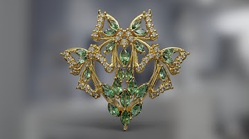 How to make 3D butterfly pendant #matrixgold #rhino #tutorial