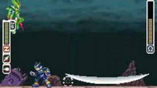 Zero vs Harpuia (MMZ2), Hard Mode, No Damage