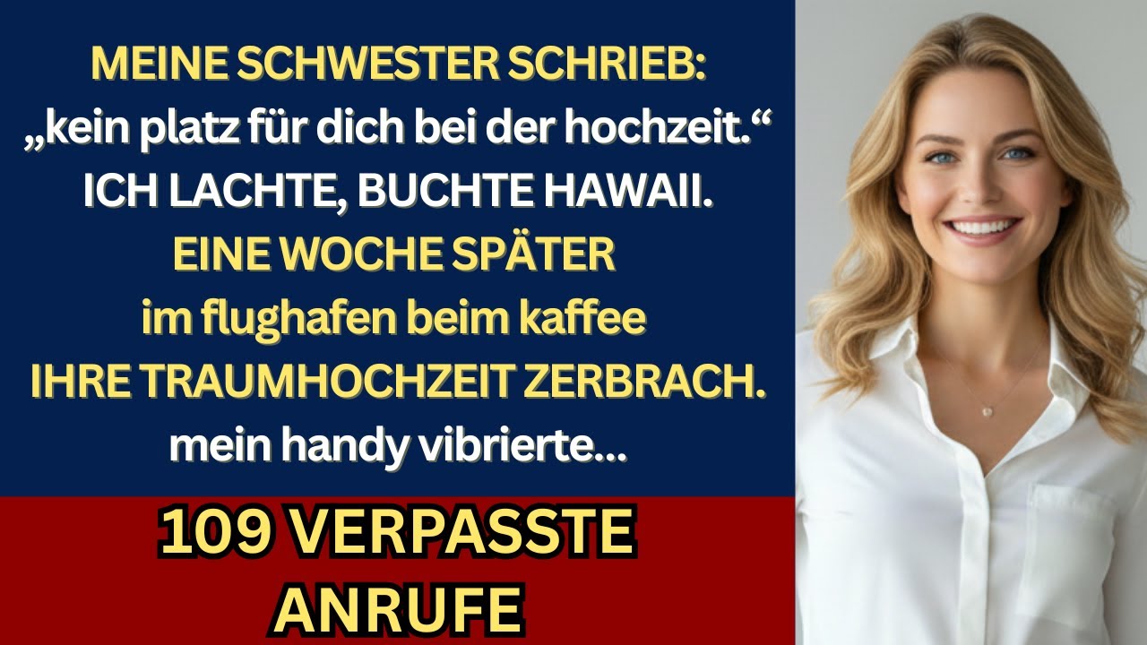 Meine Schwester strich mich aus ihrer Traumhochzeit – doch die Wahrheit zerstörte alles…