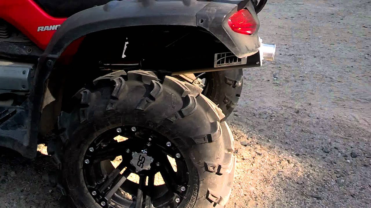 2006 Honda rancher 350 HMF performance exhaust - YouTube