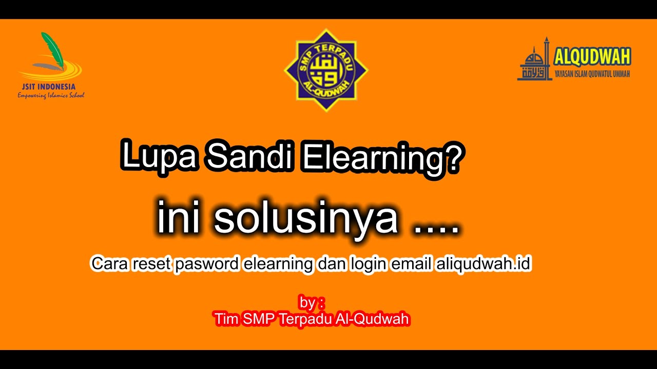lupa sandi elearning cara resetnya....