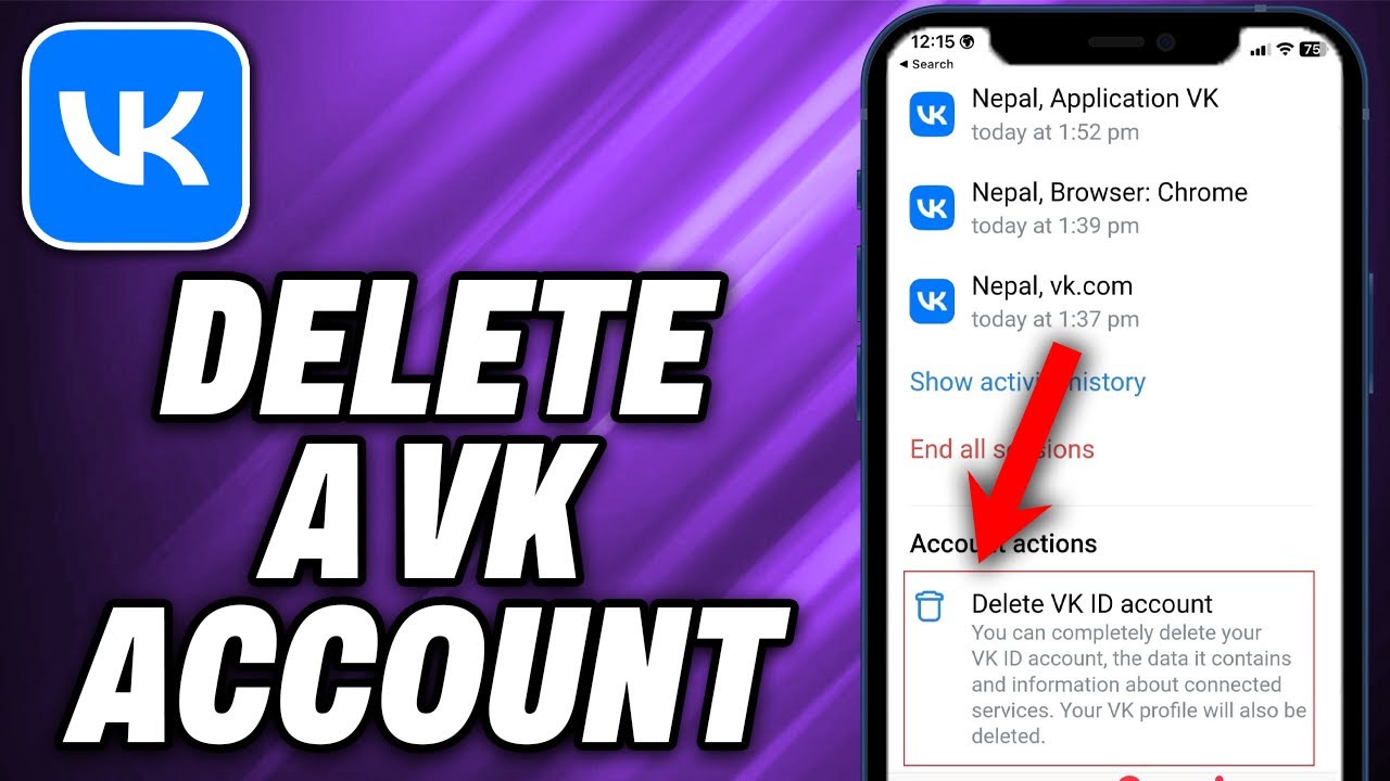 How To Delete a VK Account