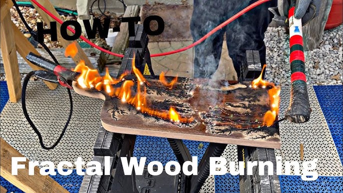 Lichtenberg Machine Set with Fractal Wood Burning UK