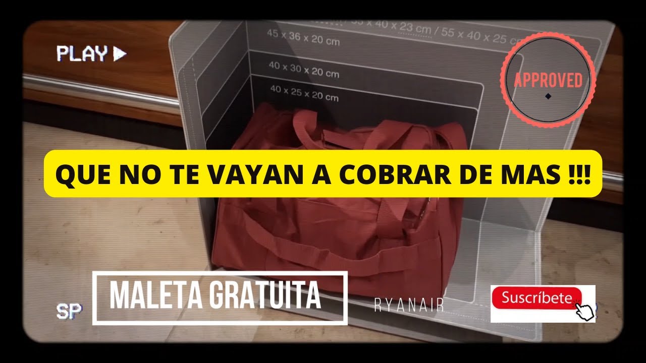 Equipaje de Mano para la Maleta de Mochila Multifuncional Ryanair Equipaje  de Mano Aprobado para Transporte aéreo Maleta para Todos los vuelos Tamaño