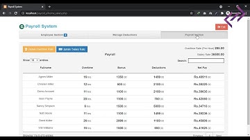 Payroll System in PHP MySQL with Source Code - CodeAstro