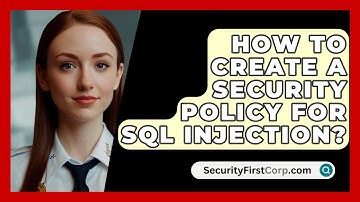 How To Create A Security Policy For SQL Injection? - SecurityFirstCorp.com