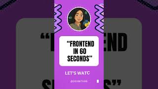 What is Frontend? 🤔🚀Follow @devwithrb for more coding content 💻✨#frontend #webdevelopment