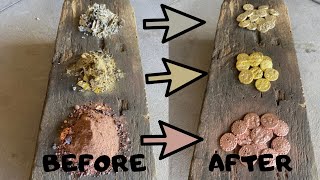 Metal Slag Melt - Nordic Gold - Copper - Brass - Trash To Treasure - ASMR Metal Melting - BigStackD