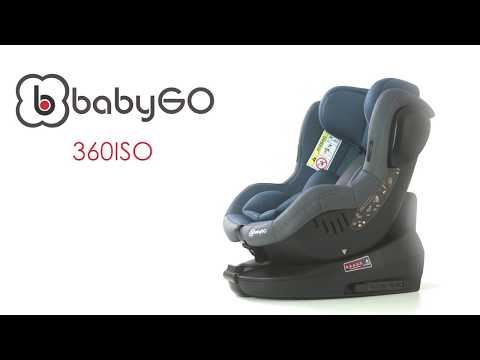 BabyGo Iso360 Isofix Kindersitz Reboarder Liegefunktion Schwarz