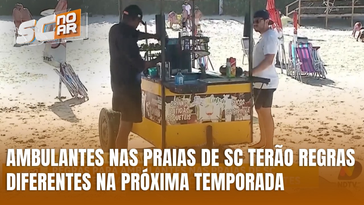 Temporada de verão terá mudanças para ambulantes nas praias catarinenses