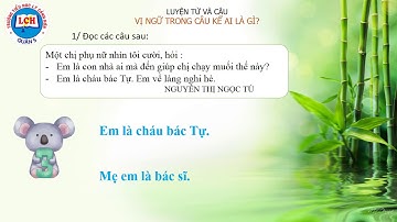 Lop 4 LTVCtt Tuần 24 Vị ngữ trong câu kể Ai là gì