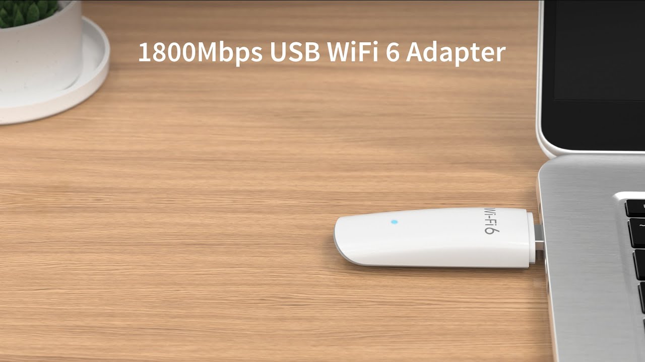 Ax1800m USB Wifi6 Carte réseau sans fil Wifi 6 Adaptateur USB Usb3.0 Double  bande 2,4 GHz / 5 GHz Haute vitesse