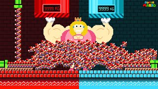 Super Mario Bros., But Muscle Peach Must Rescue 9,999 Tiny Marios