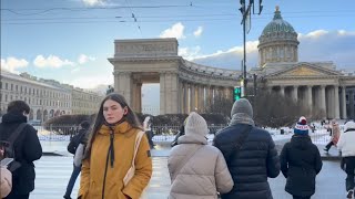 St Petersburg Rusya da yürüyüş ve ermitaj müzesi