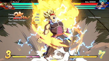 Season 4 DBFZ Bardock Optimal Midscreen BNB Combo
