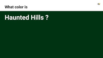 Haunted Hills ? #003311 hex color - Green color - Warm color 003311