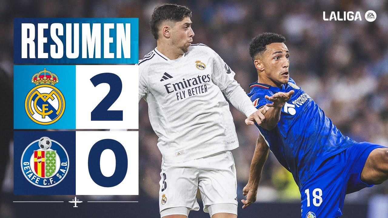 RESUMEN REAL MADRID 2 - 0 GETAFE CF | LALIGA EASPORTS - YouTube