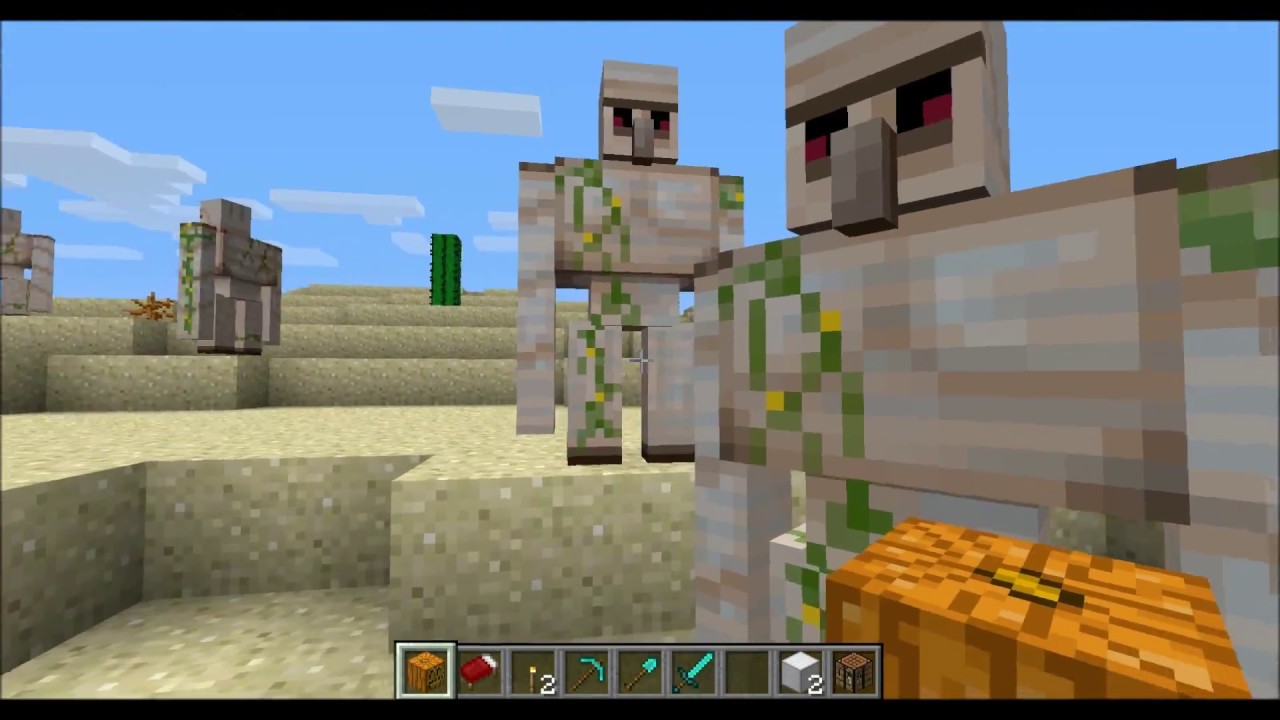 How to make a Iron Golem in Minecraft, and how they work :D - YouTube