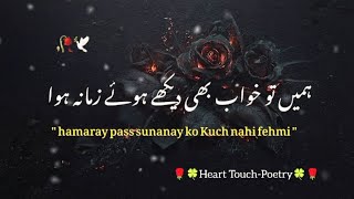 Hamarey Paas Sunaney Ko Love Poetry 💘 Heart Touch Lovely Poetry Viral Poetry