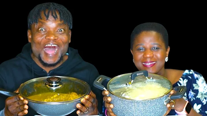 HAVING A DELICIOUS FUFU AND OGBONO SOUP WITH WIFE AFRICAN FOOD MUKBANG ASMR EATING SHOW