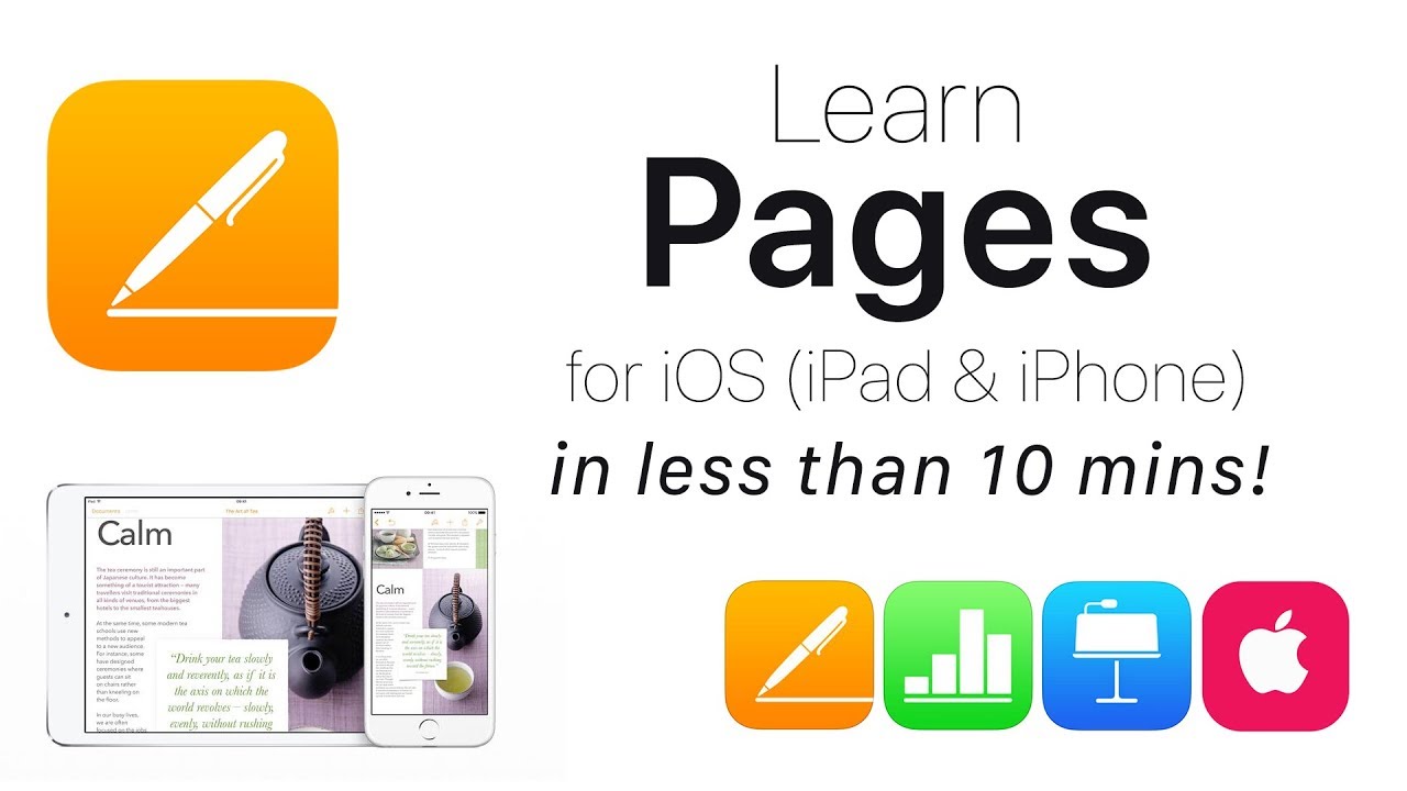 Complete Pages for iOS Tutorial   Full quick classguide  EXTRAS iPad  iPhone