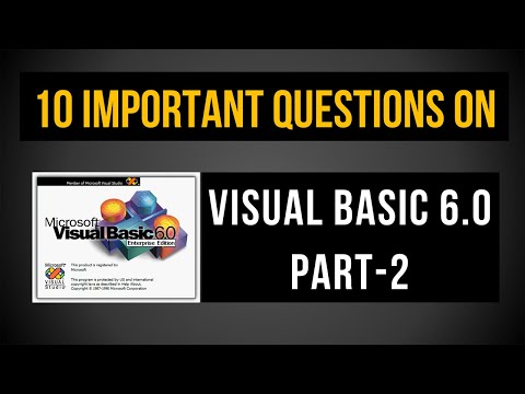 Visual Basic Important Question Answers (Part-2) | DCA | BCA | PGDCA | MCA