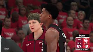 NBA 2K19 Season Mode Playoffs Game 8 Miami Heat vs Atlanta Hawks Part 2
