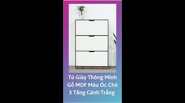 Tủ Giày Thông Minh Gỗ Công Nghiệp Màu Óc Chó 3 Tầng Cánh Trắng