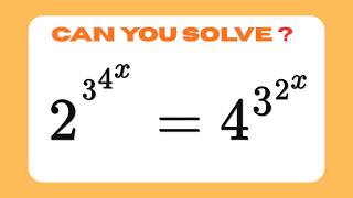 99% Can't Solve This Tower Exponential Equation! Step-by-Step #mathstricks