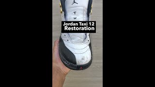 Jordan 12 Taxi Restoration. Midsole Repaint For Scuffs and Scratches