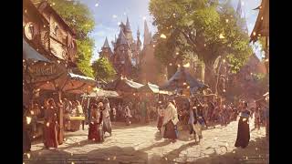 Medieval Fantasy Village Market  ~ Celtic Music Ambience ~ Tavern music