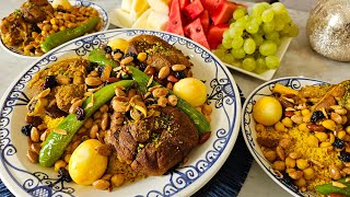 طريقة إعداد الكسكسي النابلي 🇹🇳 كسكسي الأفراح و المناسبات التونسية،بنة من وراء العقل😍 Couscous Nabeul