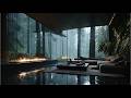 Forestside Sanctuary — 4K Relaxing Loop | Rainy Forest, Fireplace, Soft Ambient Motion