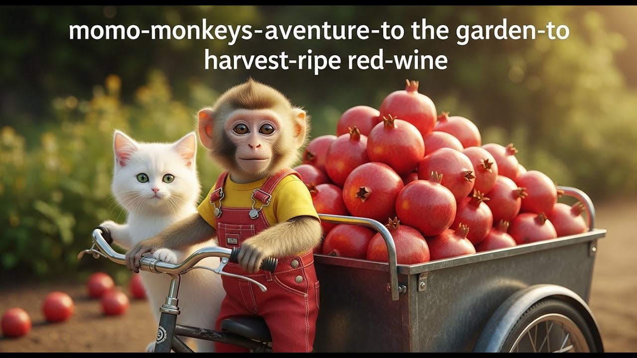 momo-monkeys-adventure-to-the-garden-to-harvest-ripe-red-wine