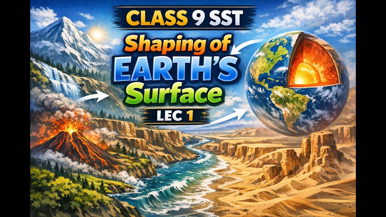 Class 9 SST Shaping of Earth's Surface Lec 1 #cbse #education #class9 # ...