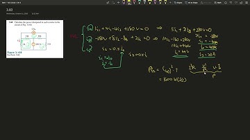 3.60 Calculate the power dissipated in each resistor in the circuit of Fig. 3.104.