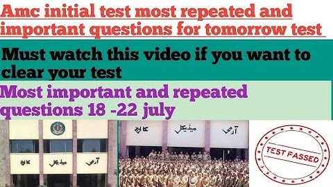 Amc most repeated and important questions for tomorrow test#amc